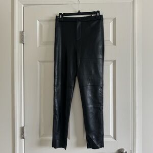 Zara faux leather high-waisted leggings
